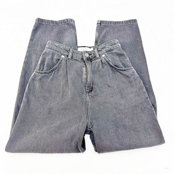 & Other Stories Loose Fitting Charcoal Straight Leg Denim Jeans Size 25 EUR - Picture 4 of 11